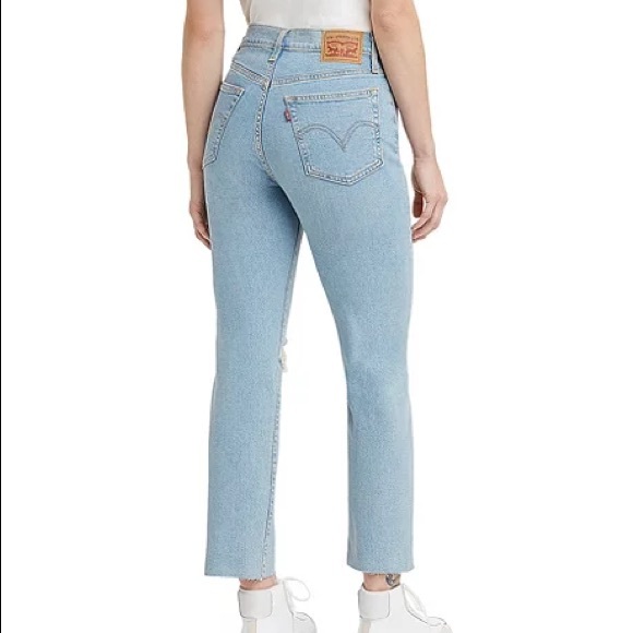 LEVI'S Wedgie High Rise Straight Jeans- Lt Indigo - Picture 2 of 9